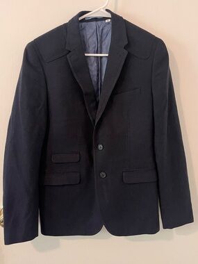 Ben Sherman Plectrum Tweed Blazer Wool Navy Blue B51 Size
